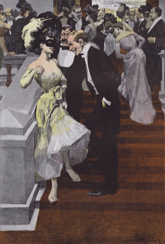 Bal Pare (farge litho) av Ferdinand von Reznicek
