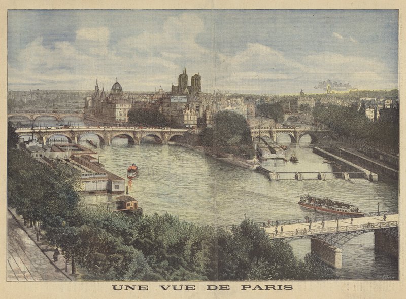 Utsikt over Paris av Fortune Louis Meaulle