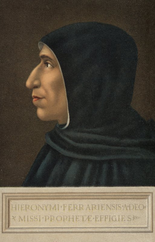 Girolamo Savonarola (farge litho) av Fra  Bartolomeo