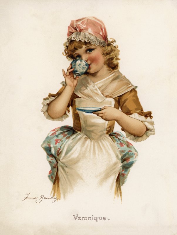 Jenter: Veronique (farge litho) av Frances Brundage