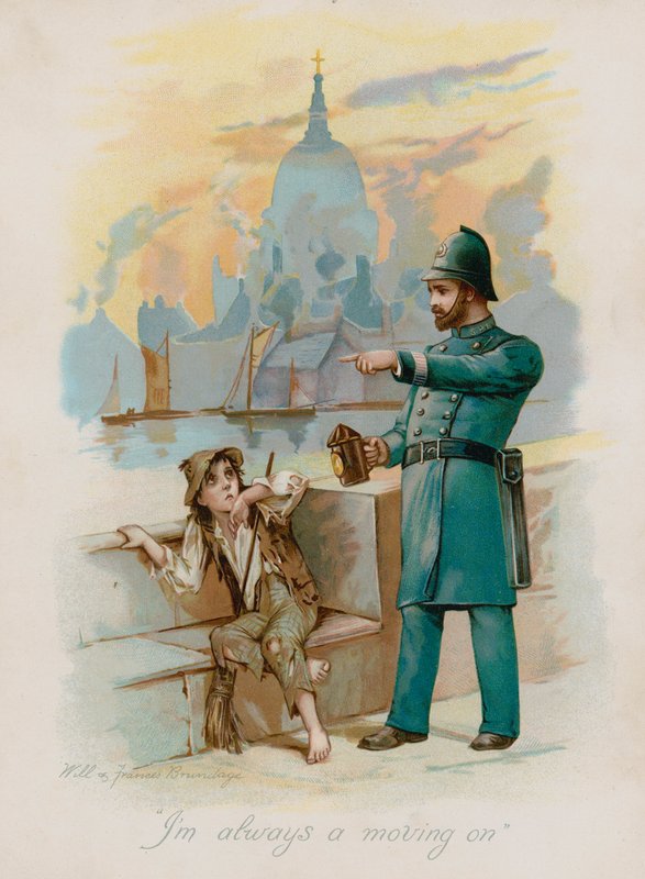 "Jeg går alltid videre" (chromolitho) av Frances Brundage