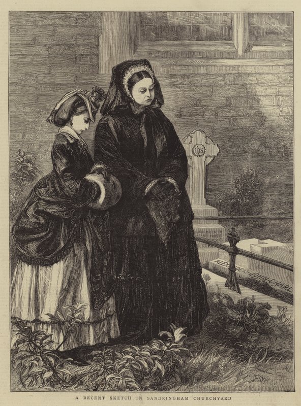 En nylig skisse i Sandringham Churchyard av Francis S. Walker