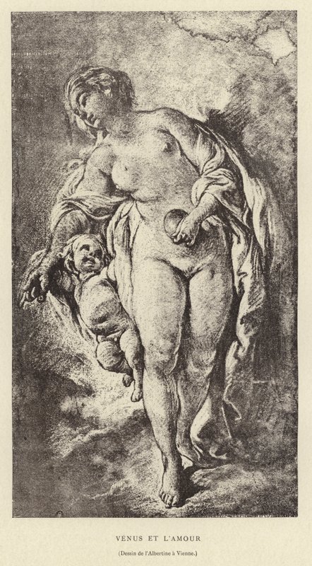 Venus og kjærlighet av Francois (after) Boucher