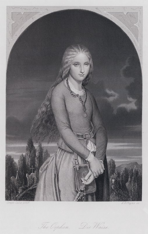 The Orphan (gravering) av Francois Claudius (after) Compte Calix