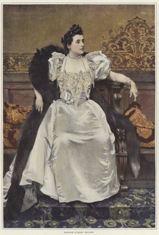 Portrett av Madame Mathilde Madeleine Menier av Francois Flameng