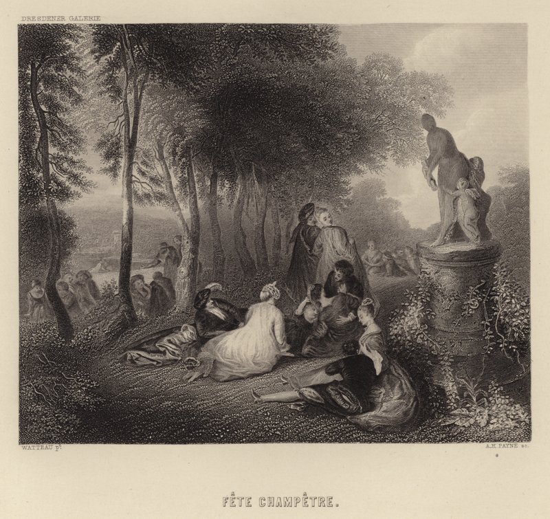Feltfest av Francois Louis Joseph Watteau