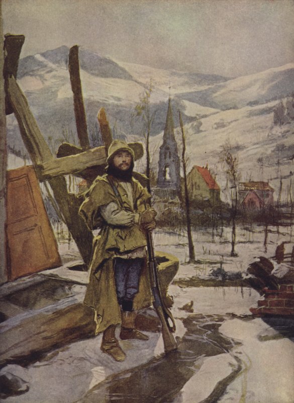På vakt i Alsace av Francois after Flameng