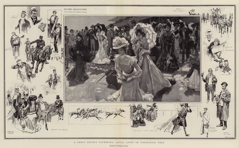 A Great Society Gathering, Royal Ascot i kroningsåret av Frank Craig
