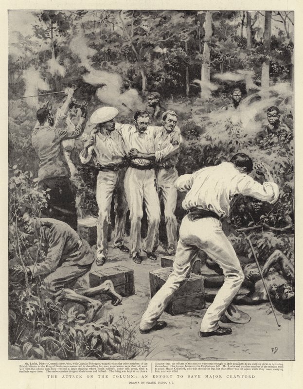 The Attack on the Column, et forsøk på å redde major Crawford av Frank Dadd