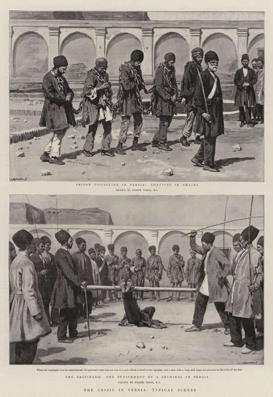 Krisen i Persia, typiske scener av Frank Dadd