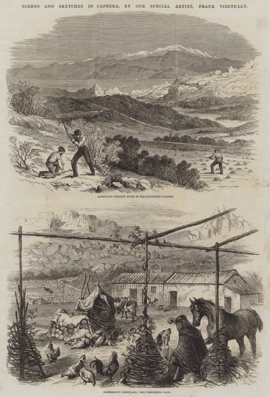 Scener og skisser i Caprera av Frank Vizetelly