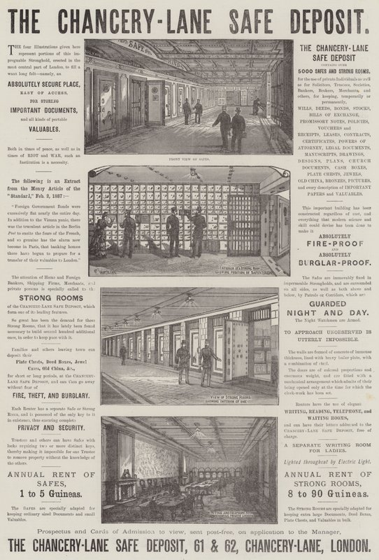 Annonse, The Chancery-Lane Safe Deposit av Frank Watkins