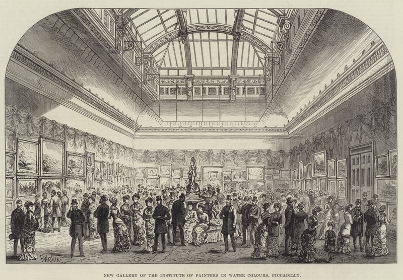 Nytt galleri ved Institute of Painters in Water Colours, Piccadilly av Frank Watkins