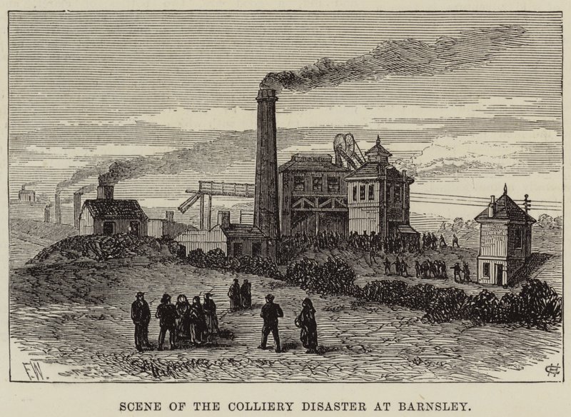 Scene av Colliery-katastrofen i Barnsley av Frank Watkins