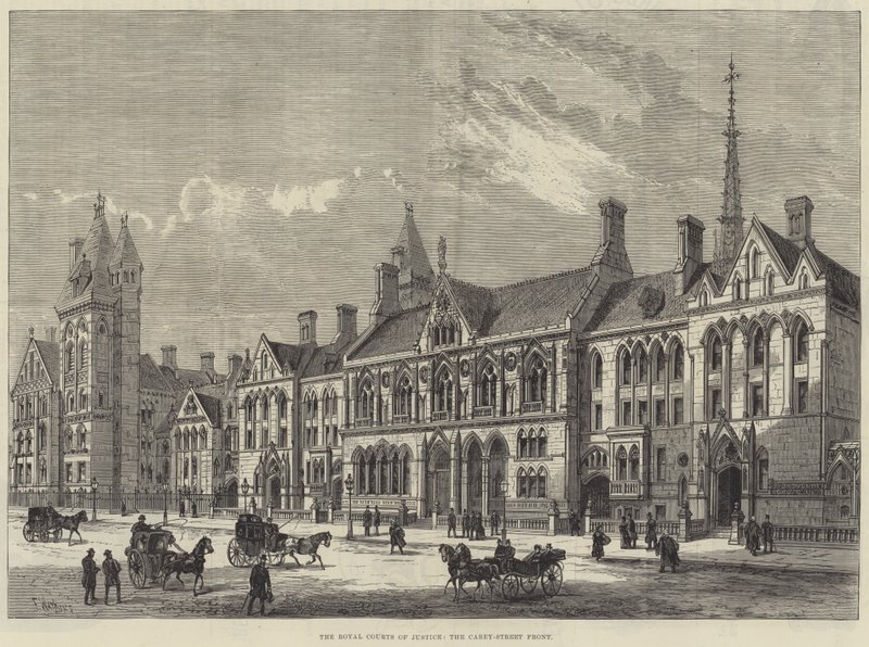 Royal Courts of Justice, Carey-Street Front av Frank Watkins