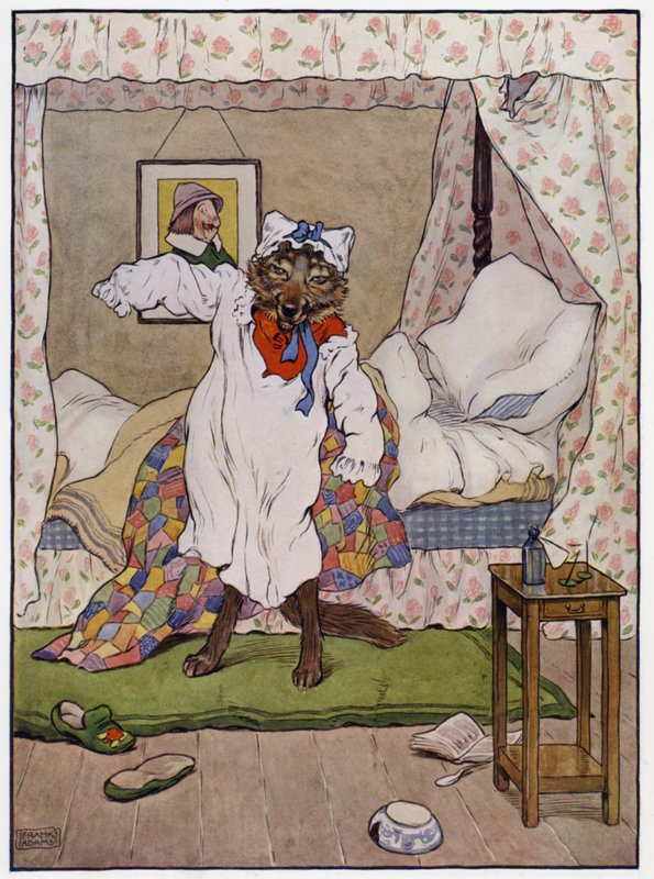 Rødhette (farge litho) av Frank Adams