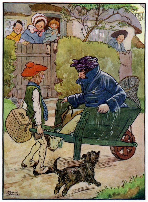 Three Jolly Fishermen (farge litho) av Frank Adams