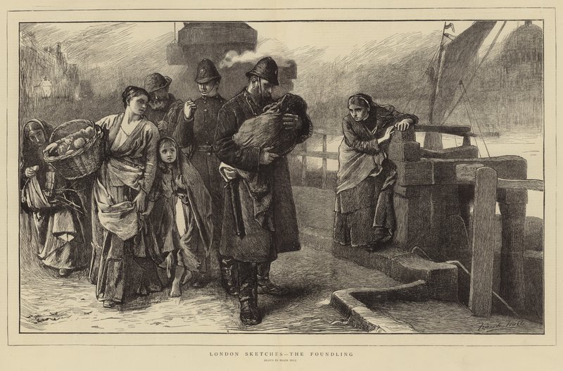 London Sketches - The Foundling av Frank Holl