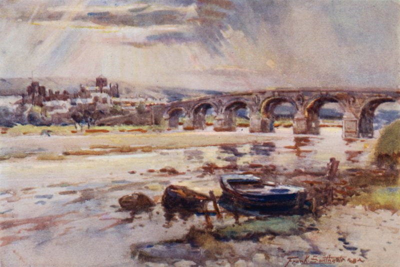 Hexham (farge litho) av Frank Southgate