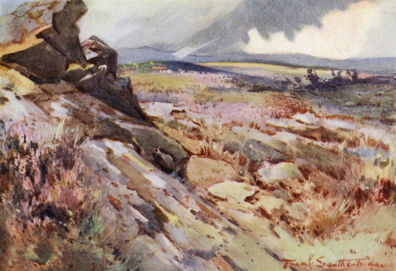 På den romerske muren (farge litho) av Frank Southgate