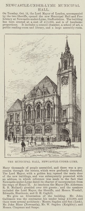 Rådhuset, Newcastle-under-Lyme av Frank Watkins