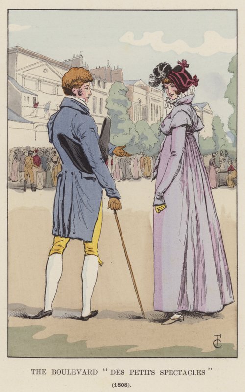The Boulevard Of Small Spectacles, 1808 av François Courboin