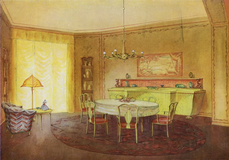 Stue (farge litho) av Frans Arnold Breuhaus de Groot