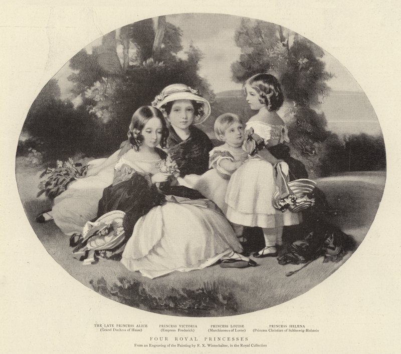 Fire kongelige prinsesser av Franz Xaver Winterhalter