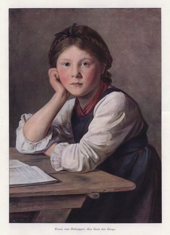 Et barn av fjellene av Franz von Defregger