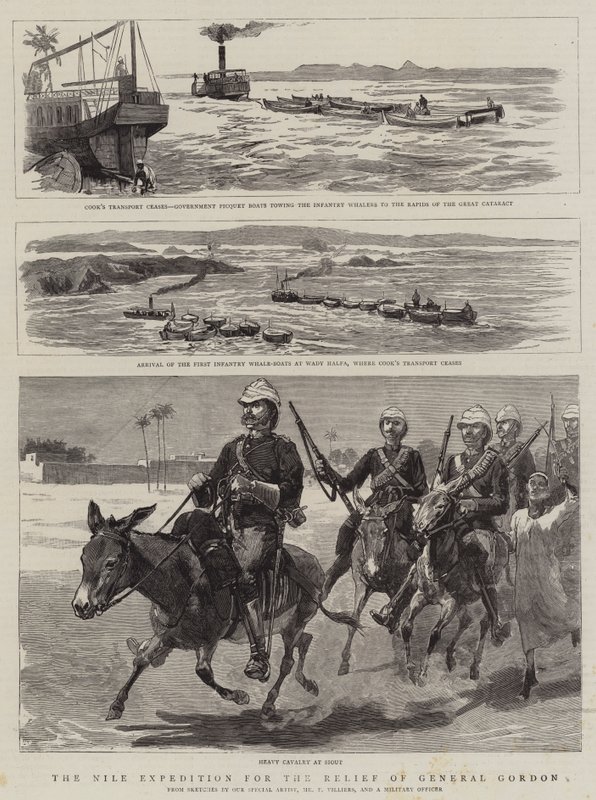 Nile-ekspedisjonen til hjelp for general Gordon av Frederic Villiers