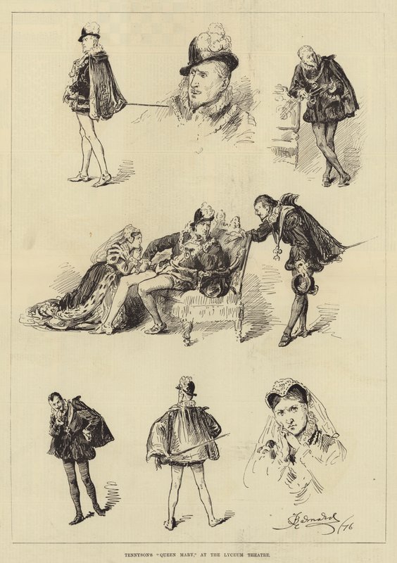 Tennysons Queen Mary, på Lyceum Theatre av Frederick Barnard