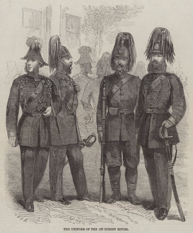 Uniformen til de første Surrey-riflene av Frederick John Skill