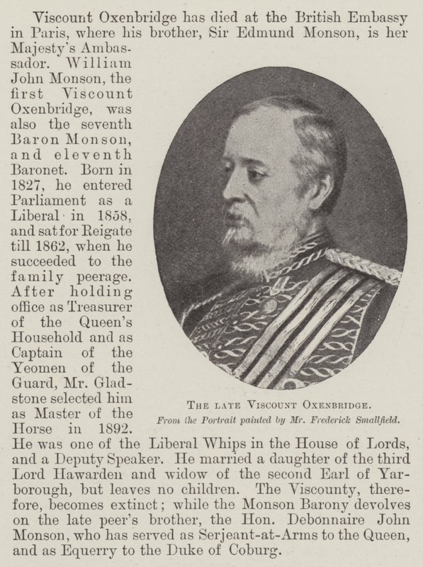 Avdøde Viscount Oxenbridge av Frederick Smallfield