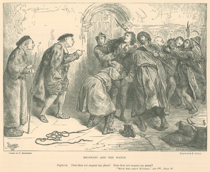 Illustrasjon for Much Ado about Nothing av Frederick Barnard