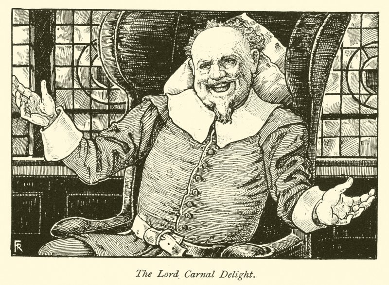 The Lord Carnal Delight (gravering) av Frederick Hurten Rhead