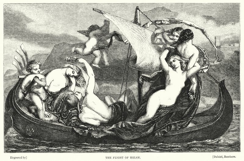 The Flight of Helen (gravering) av Frederick Richard Pickersgill