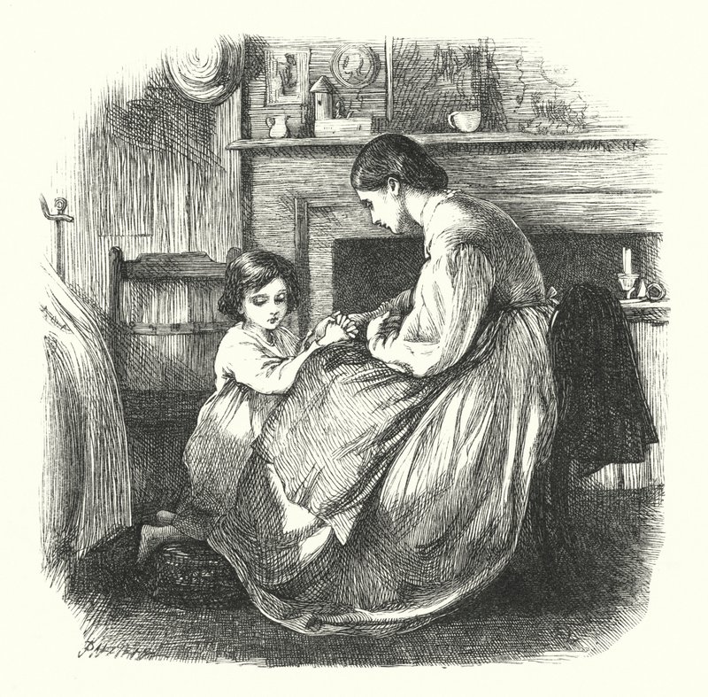 Et barn i bønn av Frederick Walker