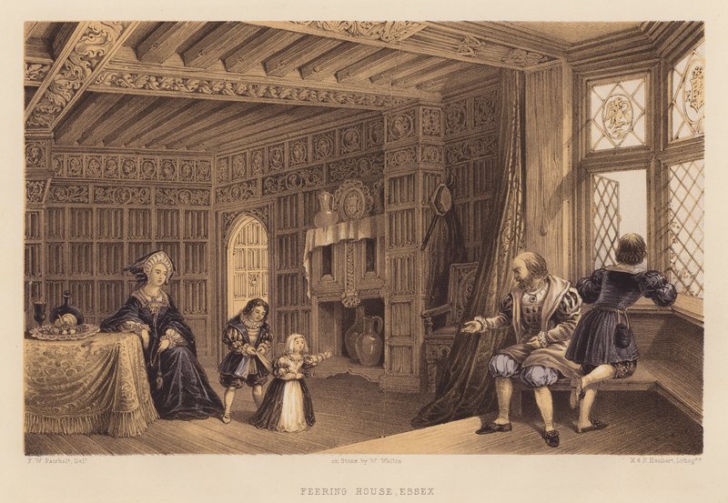 Feering House, Essex (akvatint) av Frederick William Fairholt