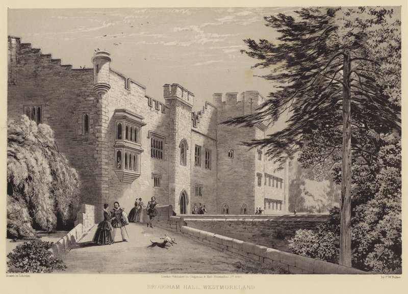Brougham Hall, Westmoreland (gravering) av Frederick William Hulme