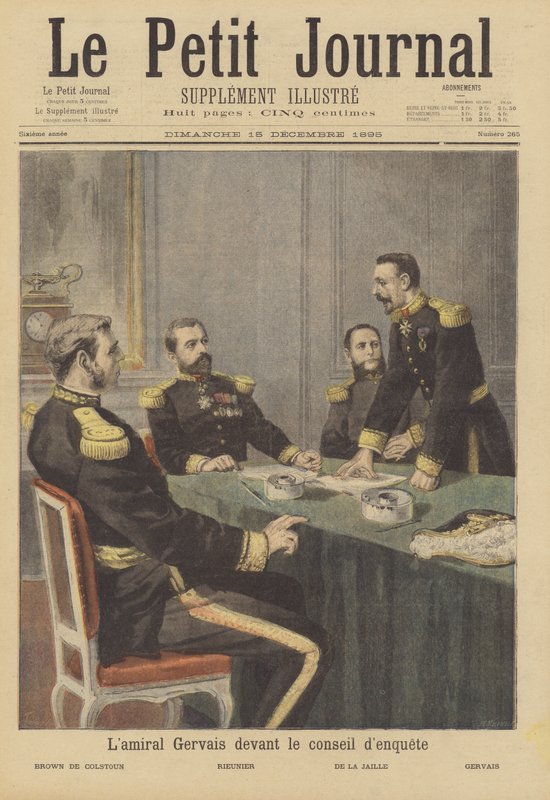Admiral Gervais foran undersøkelsesstyret av French School