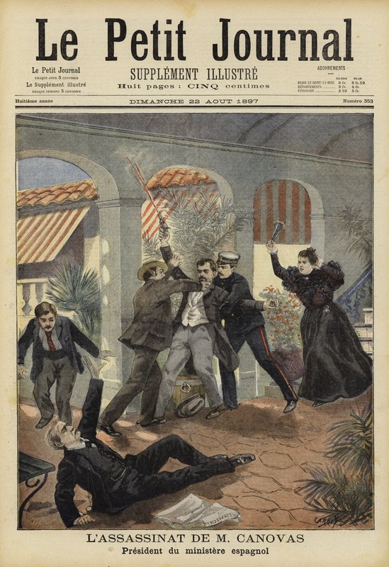 Attentatet på Antonio Canovas del Castillo, Spanias statsminister, 8. august 1897 av French School