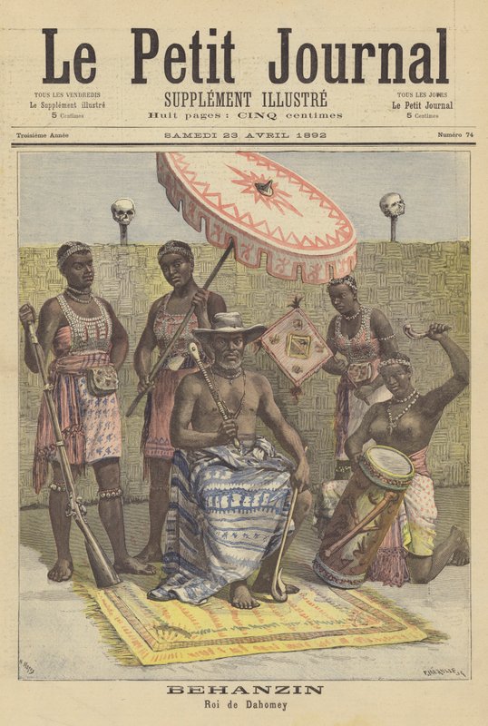 Behanzin, konge av Dahomey av French School