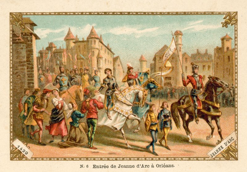 Joan of Arcs inntreden i Orleans, 1429 av French School