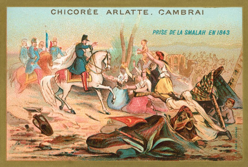 Franske tropper som fanget smala av Abdelkader, Algerie, 1843 av French School