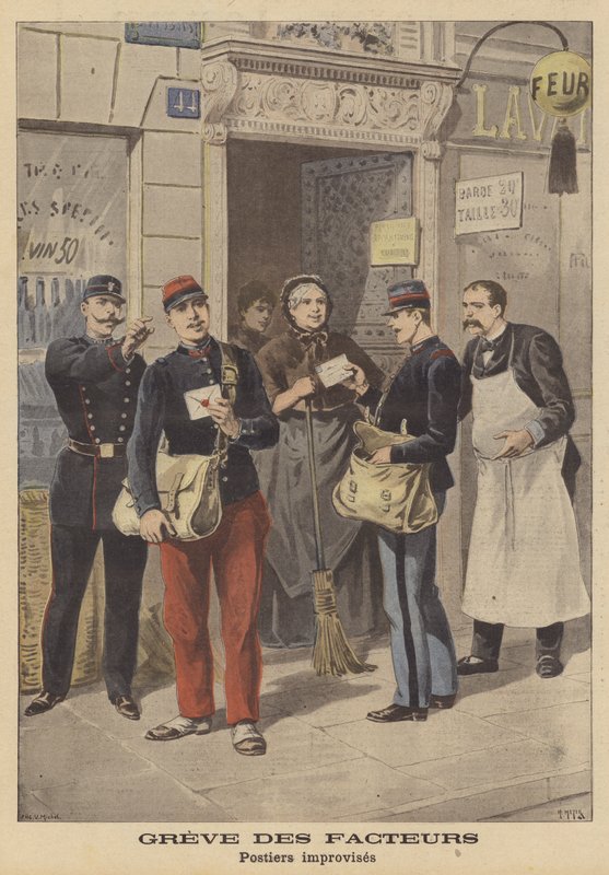 Poststreik i Paris av French School