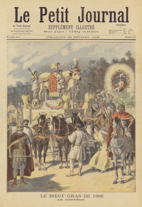 Procession of the Fatted Ox i Paris, 1896 av French School