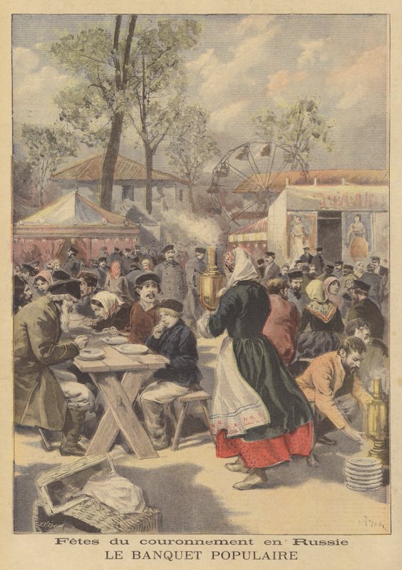 Offentlig fest for å feire kroningen av tsar Nicholas II av Russland av French School