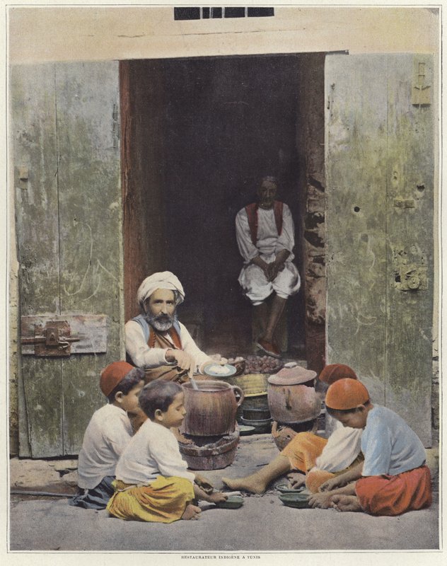 En innfødt restauratør i Tunis av French Photographer