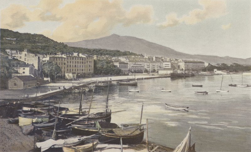 Ajaccio, havn og by av French Photographer