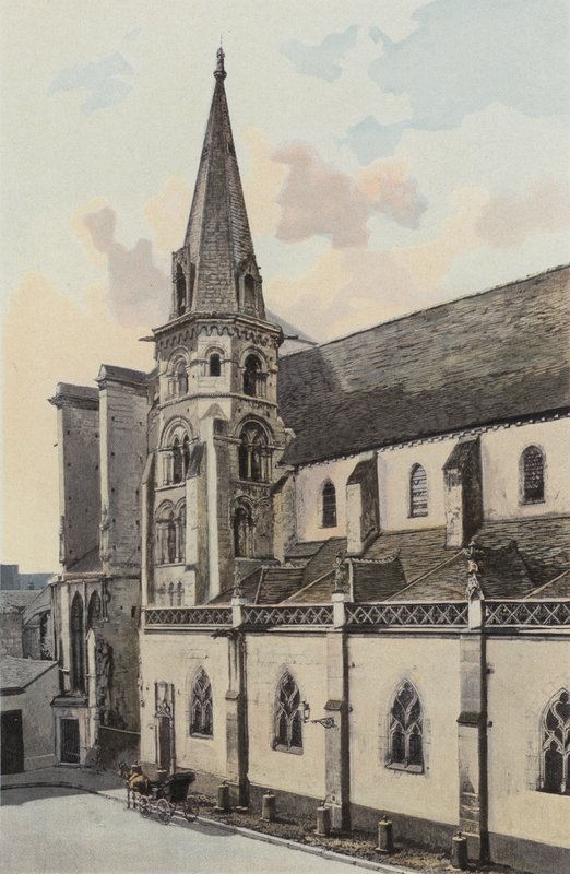 Auxerre, Saint-Eusebe kirke, N sidefasade av French Photographer